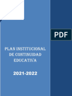 Plan institucional de continuidad educativa UE Muey 2021-2022