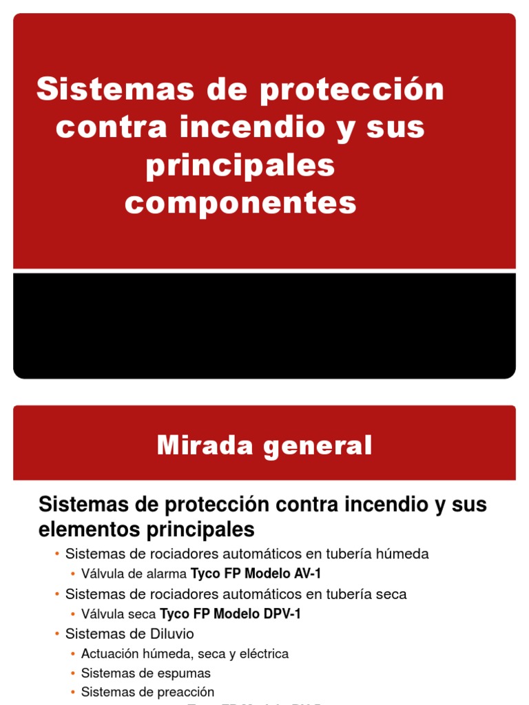 Componentes Basicos de Sistemas Contra Incendios | PDF | Tubería ...