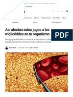 Así Afectan Estos Jugos A Los Triglicéridos en Tu Organismo