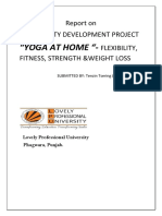 "Yoga at Home "-: Report On Community Development Project Flexibility, Fitness, Strength &weight Loss