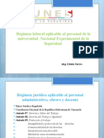 Régimen Laboral Aplicable Al Personal de La UNES