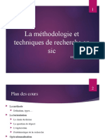 La Méthodologie de Recherche en Sic (Enregistrement Automatique)