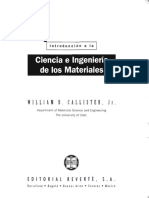 Introduccion a La Ciencia E Ingenieria de Los Materiales William Callister PDF