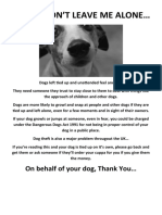 Please Dont Leave Your Dog Poster