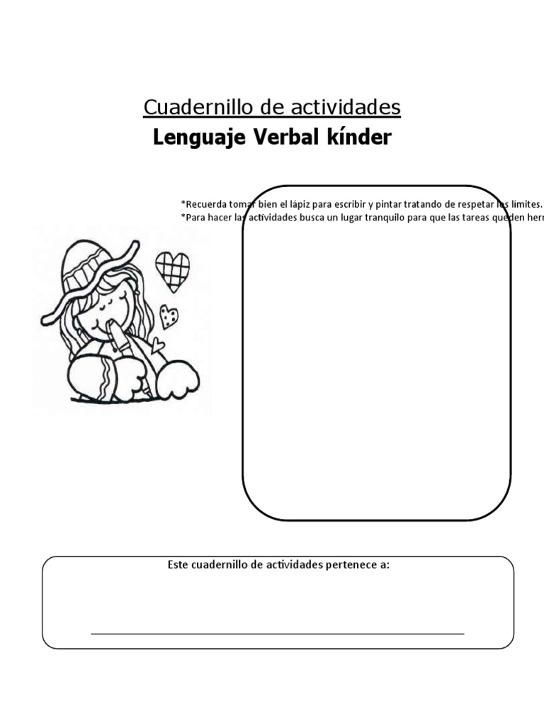 Cuadernillo de Actividades de Lenguaje Verbal | PDF | Artes del ...