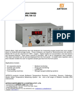 On-Line Oxygen Analysers (Percentage) Model Oa-12: Artech Instruments & Controls Pvt. LTD