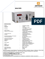 On-Line Oxygen Analyser Model Oa-10: Artech Instruments & Controls Pvt. LTD