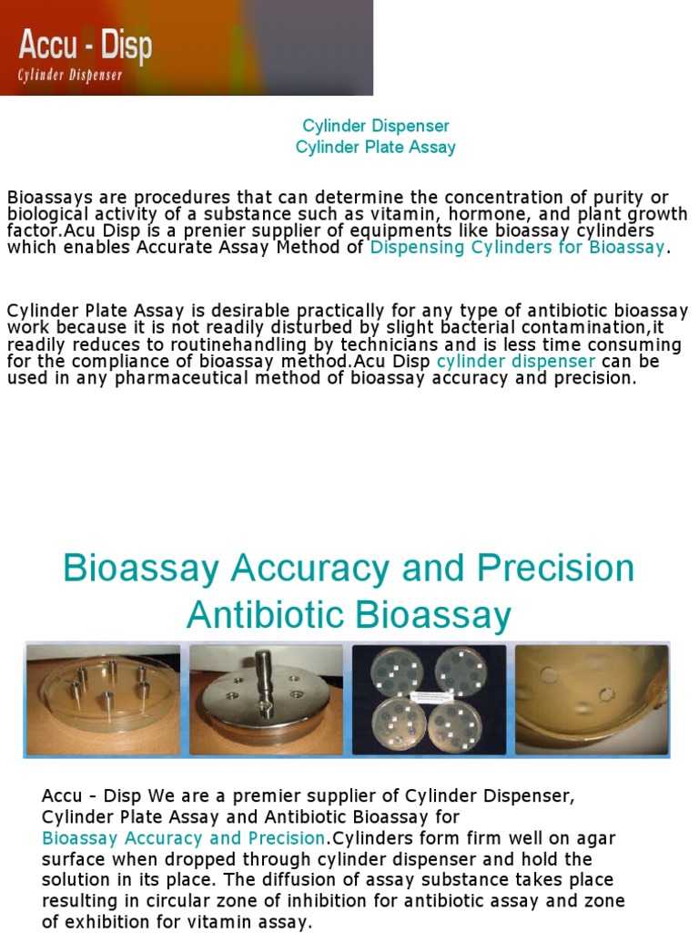 Pharmaceutical Method of Bioassay, Unique Cylinder Dispenser of ...
