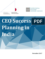 CEO Succession Planning in India