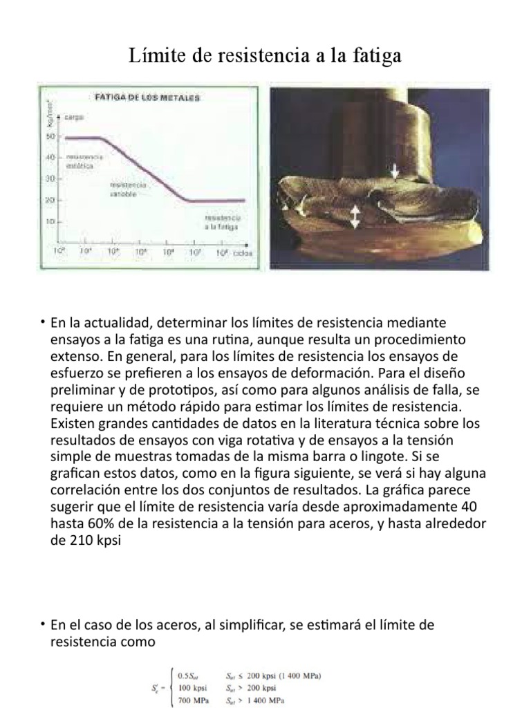 Límite de Resistencia A La Fatiga | PDF | Resistencia de materiales ...