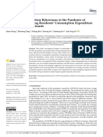 Change of Consumption Behaviours in The Pandemic of COVID-19: Examining Residents' Consumption Expenditure and Driving Determinants