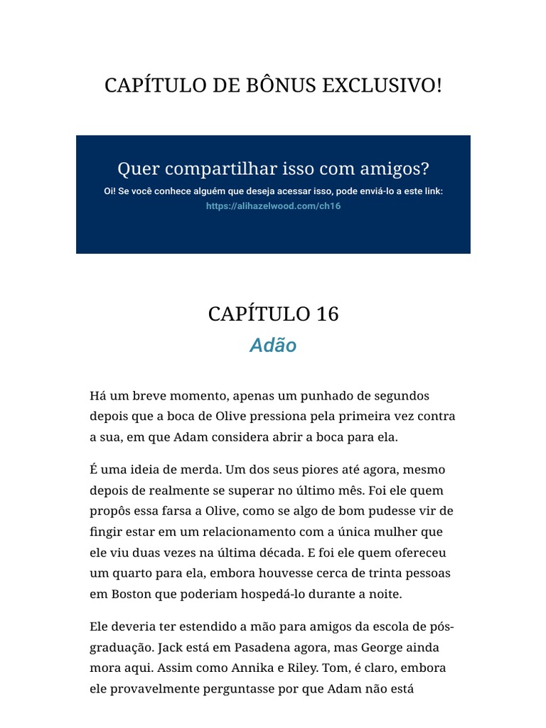 The Love Hypothesis Bonus Chapter Ali Hazelwood MHTML | PDF | Tempo | Amor