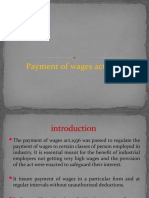 Payment of Wage Act