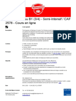 Français Niveau B1 (3/4) - Semi-Intensif / CAF 2578 - Cours en Ligne