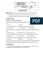 UNIDAD EDUCATIVA PUNTAJE EVALUACIÓN TERCER TRIMESTRE QUÍMICA