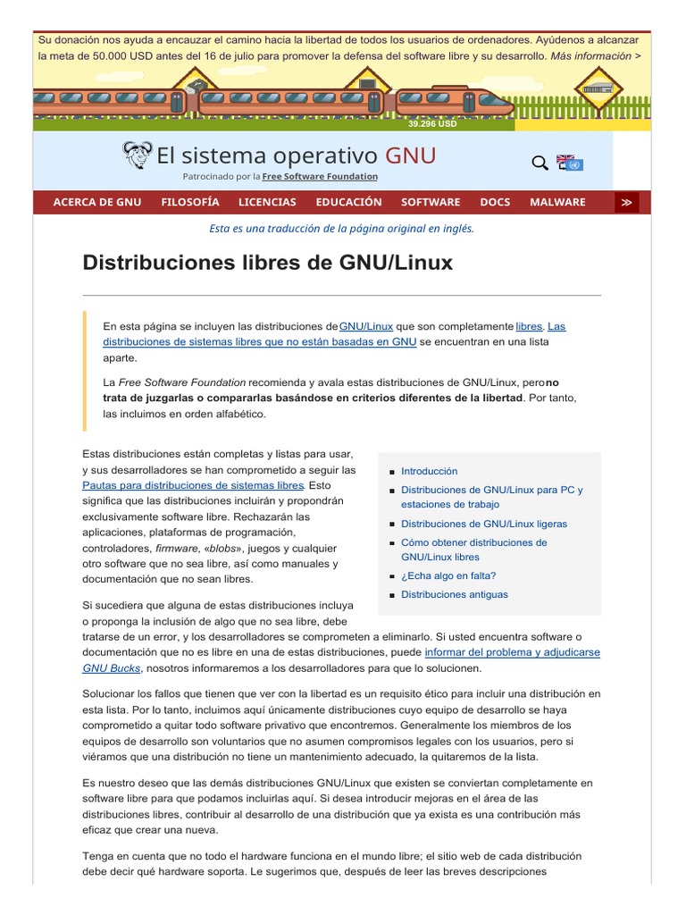 Distribuciones Libres de GNU Linux | PDF | Distribución de Linux ...