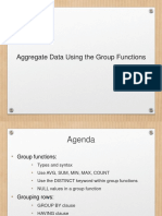 Unit 6 - Aggregate Data Using The Group Functions