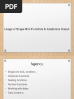 Unit 4 - Usage of Single-Row Functions To Customize Output