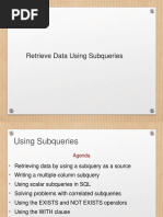 Unit 9 - Retrieve Data Using Subqueries