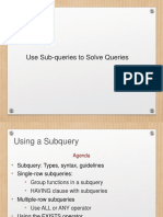 Unit 8 - Use Sub-Queries To Solve Queries