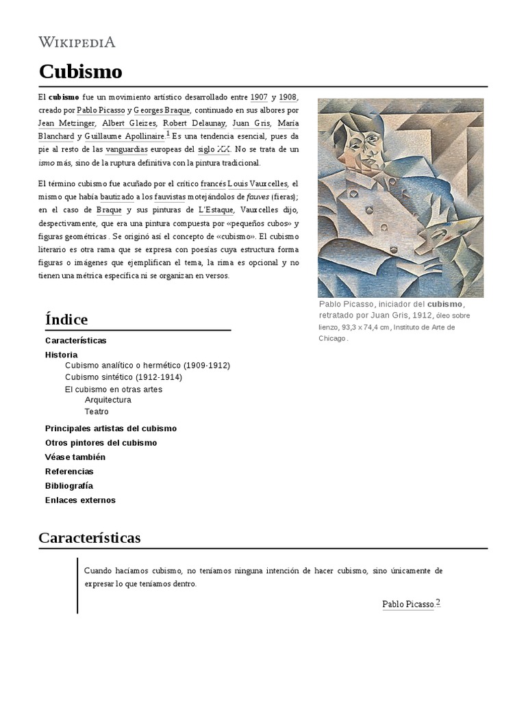Cubismo | PDF | Cubismo | Arte abstracto