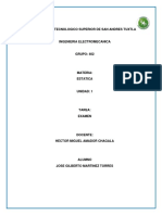 Ing. Electromecánica Estatica Unidad 1 Examen