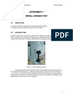 Experiment 2: Brinell Hardness Test