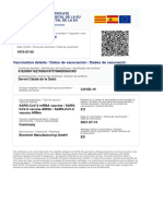 Vaccination Details / Datos de Vacunación / Dades de Vacunació