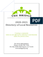 The Bridge's 2020-21 Guide To Local Alzheimer's Disease and Dementia Resources