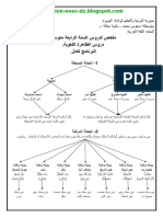 ملخص اللغة العربية، السنة الرابعة متوسط، برنامج كامل
