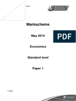 Economics Paper 1 TZ1 SL Markscheme