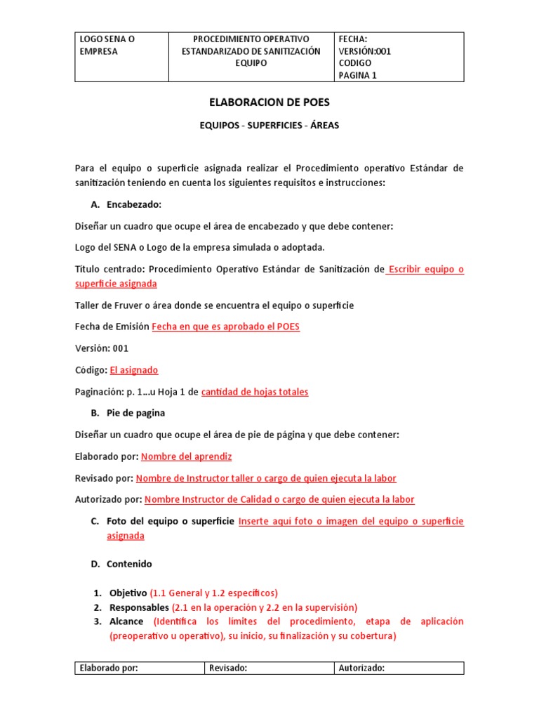 Plantilla Poes | PDF