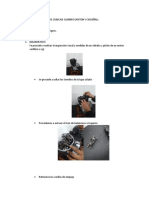 Medición y cálculo de cilindrada de motor de pistón y cigüeñal