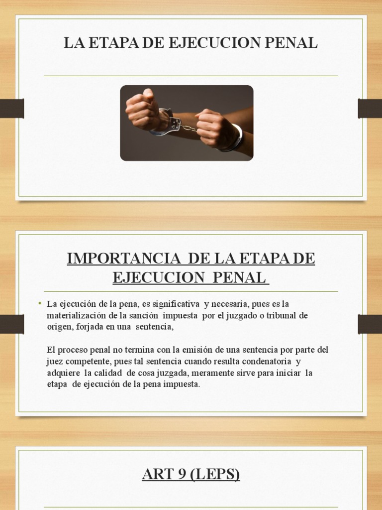La Etapa de Ejecucion Penal - Clase 1 | PDF | Perdón | Castigos