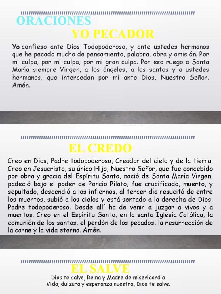 Oracion Yo Pecador | Descargar gratis PDF | María, madre de Jesús | Pecado