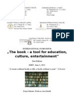 The Book - A Tool For Education, Culture, Entertainment": "A Room Without Books Is Like A Body Without A Soul." (Cicero)