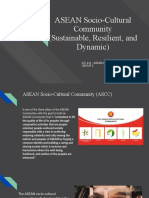 ASEAN Socio-Cultural Community (Sustainable, Resilient, and Dynamic)