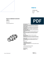 Push-In Bulkhead Connector QSS-4: Catalogue Page