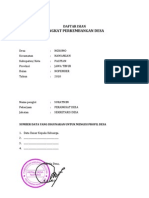 Daftar Isian Tingkat An Desa