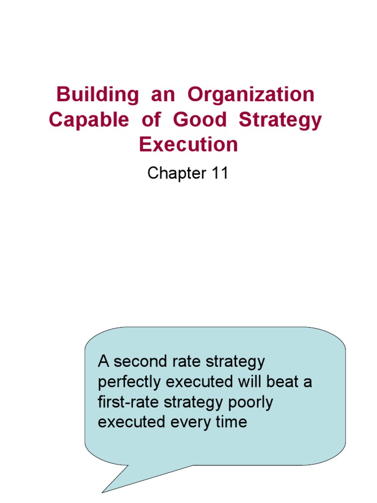 Building a Capable Organization for Strategy Execution | PDF ...
