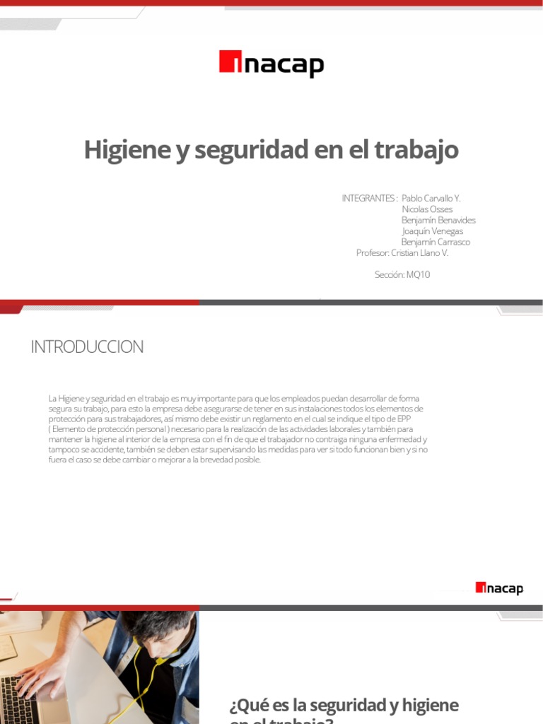 Formato Presentación INACAP | PDF | Seguridad y salud ocupacional ...