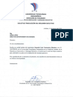 Solicitud de Resumen Ejecutivo