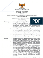 PERBUP No. 10 Tahun 2016 Tentang Pedoman Penyelengaraan Pelayanan Terpadu Satu Pintu