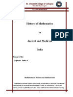 Mathematics in Ancient and Medieval India