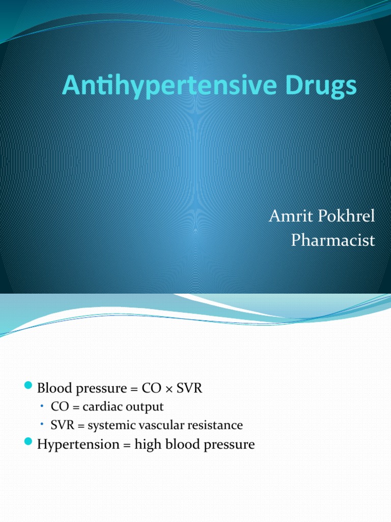 Antihypertensive Drugs | PDF | Hypertension | Medical Specialties