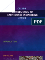 CE133-1 - LEC1 - Introduction To Earthquake Engineering