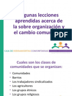 Algunas Lecciones Aprendidas Acerca de La Sobre Organización y El Cambio Comunitario