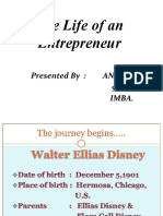 The Life of An Entrepreneur: Presented By: Anagha P V 9 Semester Imba