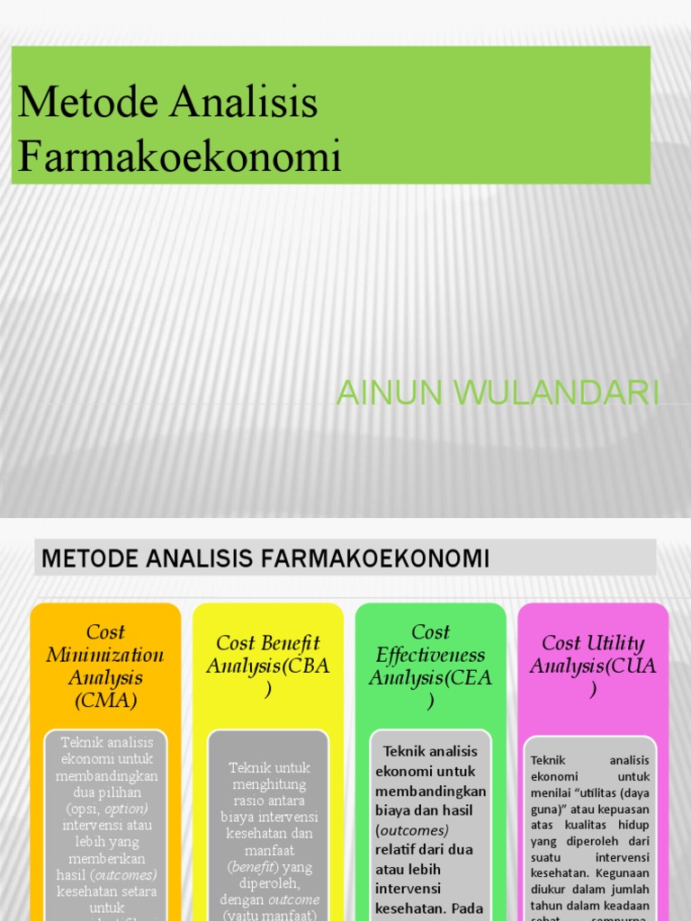 Farmakoekonomi Metode | PDF | Pengembangan Diri