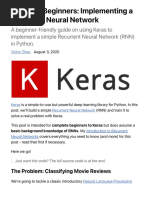 Keras For Beginners: Implementing A Recurrent Neural Network